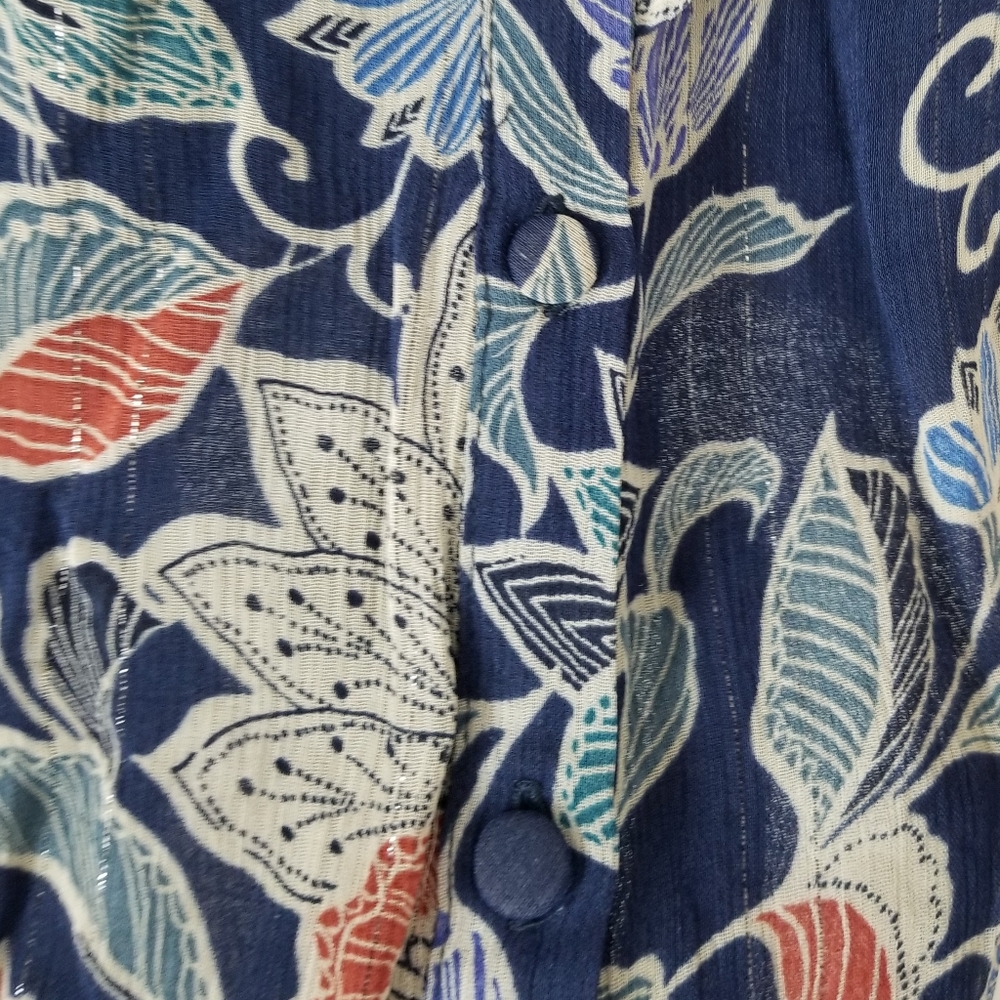 Anthropologie Maeve Mariposa Blouse Top Size 8 Multicolor Open Shoulder … - Picture 7 of 11